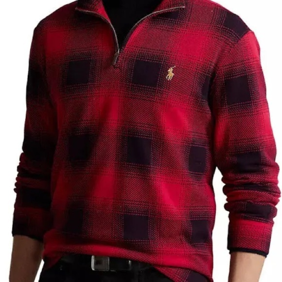 Polo Ralph Lauren Other - Polo Ralph Lauren Red Buffalo Plaid Estate Rib‎ Pullover Sweater